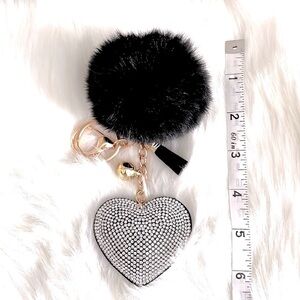 Purse Heart Charm Keychain